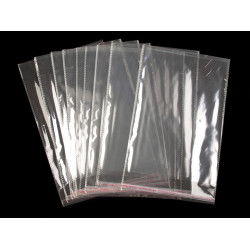 Torby foliowe z paskiem klejącym 20x29 cm - Transparent (100 Sztuki)