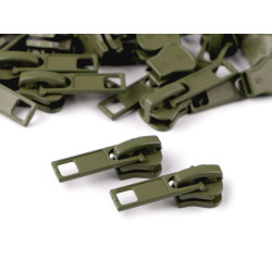 Suwak do zamków kostkowych no 5 - Khaki (10 Sztuki)