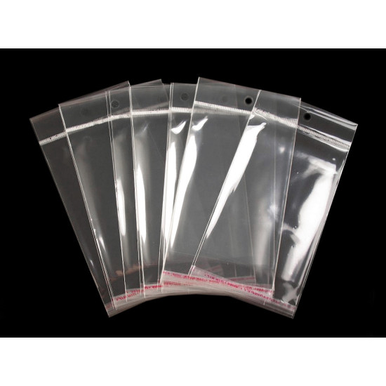 Torebki foliowe z paskiem klejącym i zawieszką 10x13,5 cm - Transparent (1000 Sztuki) Torebki foliowe z paskiem klejącym i zawieszką 10x13,5 cm - Transparent (1000 Sztuki)