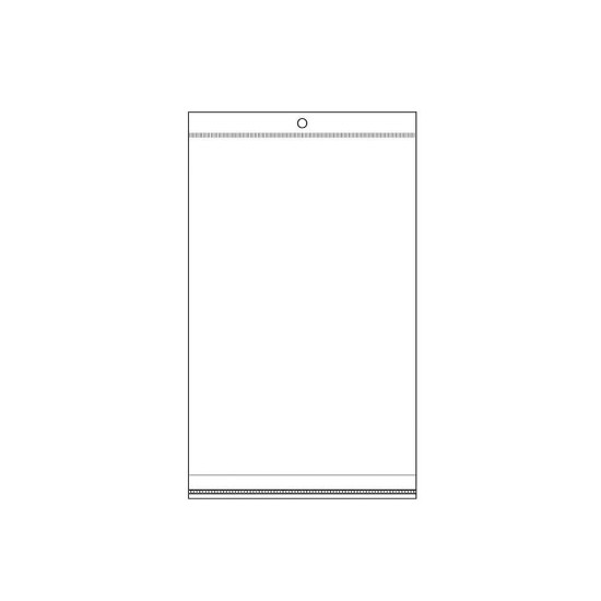 Torebki foliowe z paskiem klejącym i zawieszką 13x22 cm wysoki połysk - Transparent (100 Sztuki) Torebki foliowe z paskiem klejącym i zawieszką 13x22 cm wysoki połysk - Transparent (100 Sztuki)