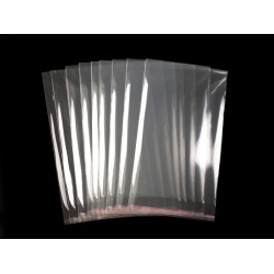 Torby foliowe z paskiem klejącym 17x28 cm - Transparent (100 Sztuki)