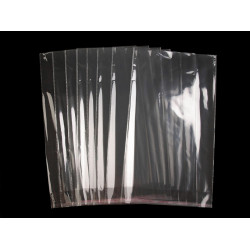 Torby foliowe z paskiem klejącym 24x39 cm - Transparent (100 Sztuki)