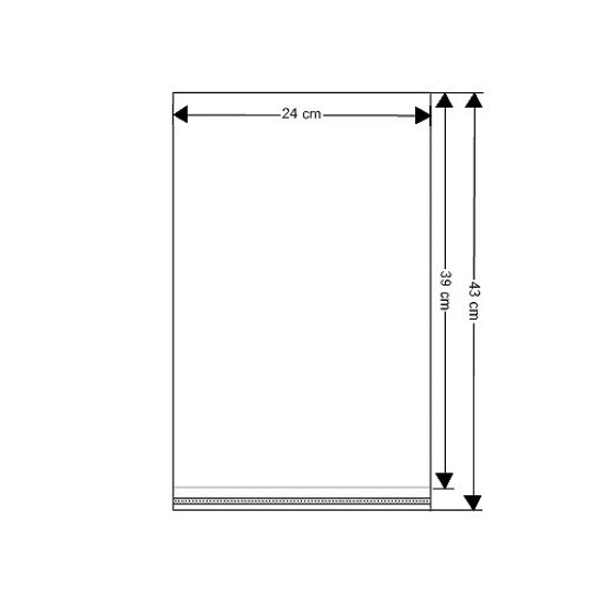 Torby foliowe z paskiem klejącym 24x39 cm - Transparent (800 Sztuki) Torby foliowe z paskiem klejącym 24x39 cm - Transparent (800 Sztuki)
