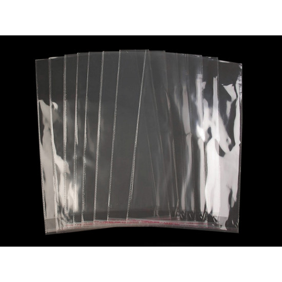 Torby foliowe z paskiem klejącym 26x40 cm - Transparent (100 Sztuki) Torby foliowe z paskiem klejącym 26x40 cm - Transparent (100 Sztuki)
