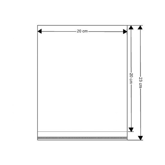 Cellophanbeutel mit klebestreifen 20 x 20 cm - Transparent (10000 Stücke) Cellophanbeutel mit klebestreifen 20 x 20 cm - Transparent (10000 Stücke)
