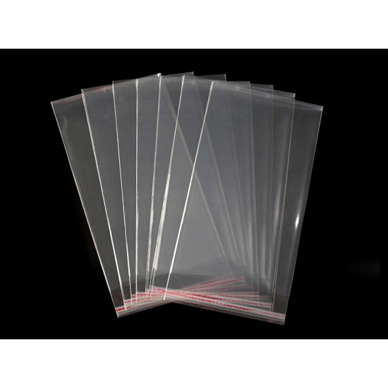 Clear plastic self-adhesive seal bags 14x25 cm - Transparent (12000 Pieces) Clear plastic self-adhesive seal bags 14x25 cm - Transparent (12000 Pieces)