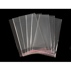 Clear plastic self-adhesive seal bags 10x14 cm - Transparent (100 Pieces)