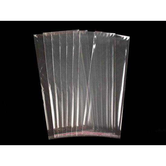 Clear plastic self-adhesive seal bags 13x33 cm - Transparent (100 Pieces) Clear plastic self-adhesive seal bags 13x33 cm - Transparent (100 Pieces)