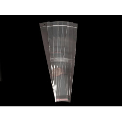 Torebki foliowe z paskiem klejącym i zawieszką 7x45 cm - Transparent (100 Sztuki)