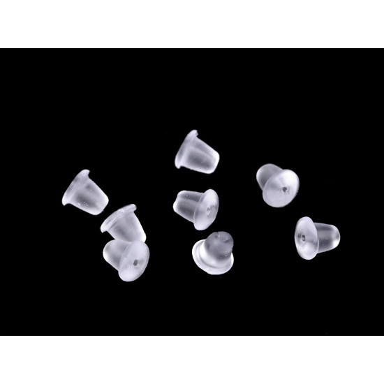 Zatyczki do kolczyków 3x5 mm - Transparent (5 Gramy) Zatyczki do kolczyków 3x5 mm - Transparent (5 Gramy)