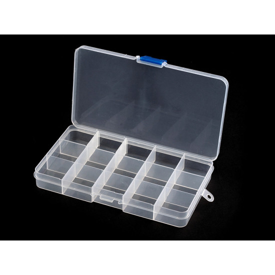 Boîte à perles en plastique, 10 x 17 x 2,2 cm - Transparent (4 Pièces) Boîte à perles en plastique, 10 x 17 x 2,2 cm - Transparent (4 Pièces)