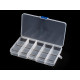 Boîte à perles en plastique, 10 x 17 x 2,2 cm - Transparent (4 Pièces) Boîte à perles en plastique, 10 x 17 x 2,2 cm - Transparent (4 Pièces)
