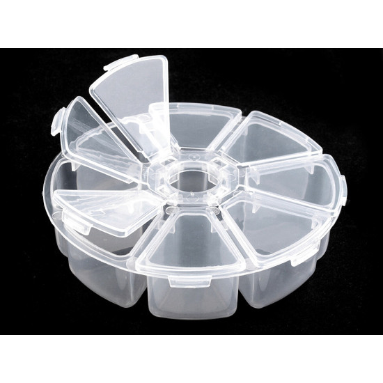 Plastic beads box ø10 cm - Transparent (20 Pieces) Plastic beads box ø10 cm - Transparent (20 Pieces)