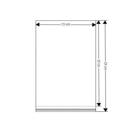 Clear plastic self-adhesive seal bags 13x20 cm - Transparent (18000 Pieces) Clear plastic self-adhesive seal bags 13x20 cm - Transparent (18000 Pieces)