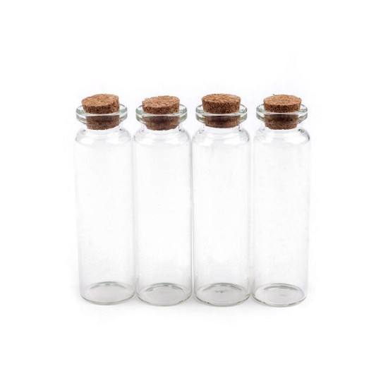 Glasfläschchen mit kork 20x75 - Transparent (400 Fläschchen) Glasfläschchen mit kork 20x75 - Transparent (400 Fläschchen)