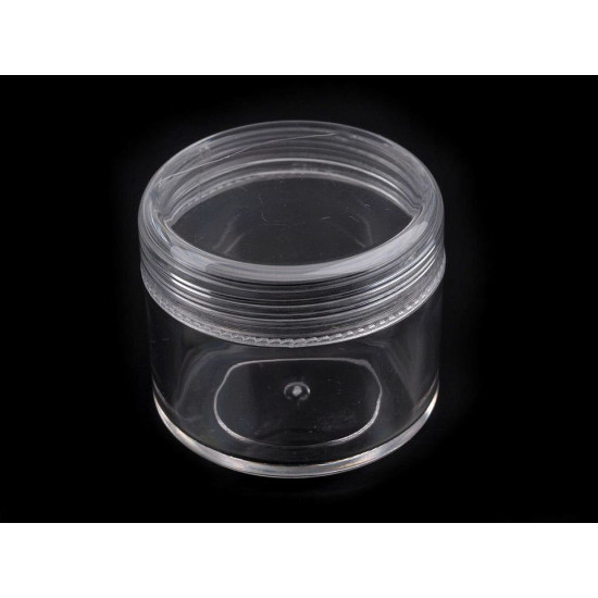 Barattolino in plastica trasparente, dimensioni: 3,2 x 3,8 cm con coperchio a vite - Trasparente (120 Pezzi) Barattolino in plastica trasparente, dimensioni: 3,2 x 3,8 cm con coperchio a vite - Trasparente (120 Pezzi)