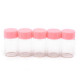Buteleczka szklana 20x40 mm z plastikową nakrętką - Różowy (100 Fiolki) Buteleczka szklana 20x40 mm z plastikową nakrętką - Różowy (100 Fiolki)