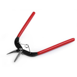 Alicates de punta plana estrecha acero 160 mm con resorte de retorno - Rojo oscuro (1 Pieza)