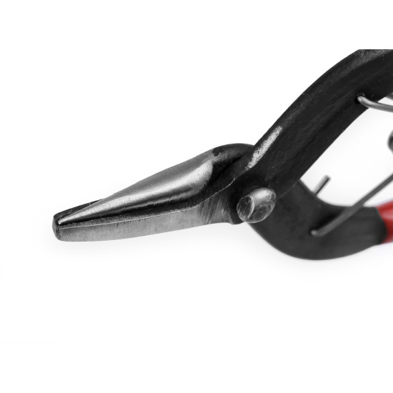 Alicates de punta plana estrecha acero 160 mm con resorte de retorno - Rojo oscuro (1 Pieza)