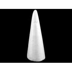 Diy polystyrene cones 13x39 cm - White (1 Piece)