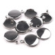 Anhänger mit fassung ø20 mm glatt, rohling - Silber hell (1 Stück) Anhänger mit fassung ø20 mm glatt, rohling - Silber hell (1 Stück)