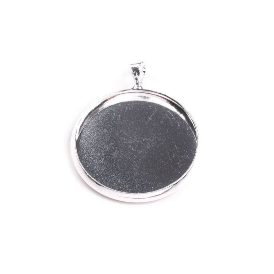 Anhänger mit fassung ø25 mm glatt, rohling - Platine (1 Stück) Anhänger mit fassung ø25 mm glatt, rohling - Platine (1 Stück)