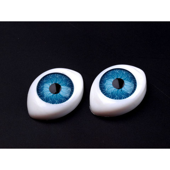 Oval plastic doll eyes 12x17 mm - Green (20 Pieces)