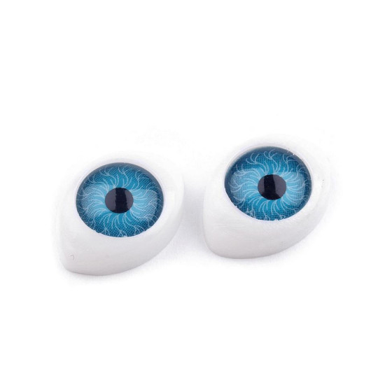 Oval plastic doll eyes 12x17 mm - Green (20 Pieces)
