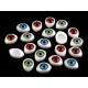 Oval plastic doll eyes 12x17 mm - Green (20 Pieces)