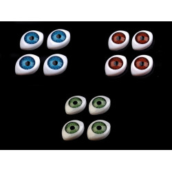Oval plastic doll eyes 12x17 mm - Random mix (40 Pieces)