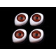 Oval plastic doll eyes 12x17 mm - Green (20 Pieces)