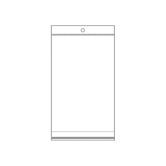Torebki foliowe z paskiem klejącym i zawieszką 11x20 cm - Transparent (100 Sztuki) Torebki foliowe z paskiem klejącym i zawieszką 11x20 cm - Transparent (100 Sztuki)