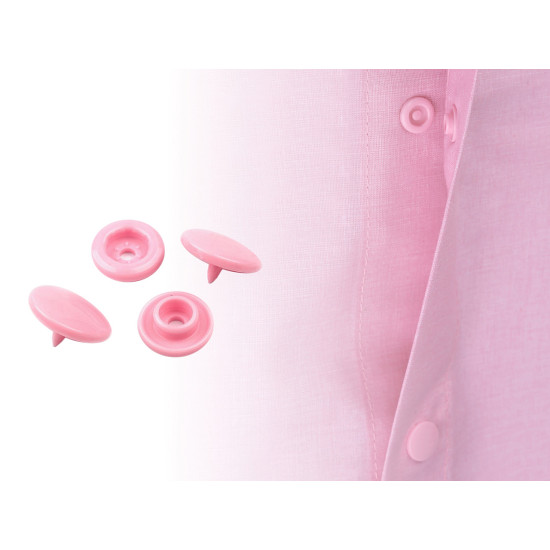 Plastic snap fasteners size 18' - Red (50 Sets) Plastic snap fasteners size 18' - Red (50 Sets)