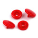 Plastic snap fasteners size 18' - Red (50 Sets) Plastic snap fasteners size 18' - Red (50 Sets)