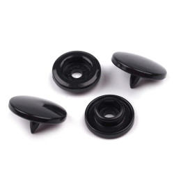 Plastic snap fasteners size 18' - Black (1000 Sets)