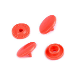 Plastic snap fasteners size 18' - Red coral (1000 Sets)