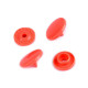 Plastic snap fasteners size 18' - Red (50 Sets) Plastic snap fasteners size 18' - Red (50 Sets)