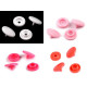Plastic snap fasteners size 18' - Red (50 Sets) Plastic snap fasteners size 18' - Red (50 Sets)