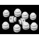Stopery z dwiema dziurkami 13x15 mm okrągłe - Transparent (10 Sztuki) Stopery z dwiema dziurkami 13x15 mm okrągłe - Transparent (10 Sztuki)