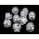 Stopery z dwiema dziurkami 13x15 mm okrągłe - Transparent (10 Sztuki) Stopery z dwiema dziurkami 13x15 mm okrągłe - Transparent (10 Sztuki)