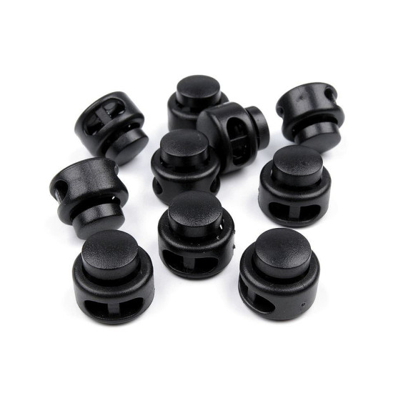 Stopery z dwiema dziurkami 13x15 mm okrągłe - Transparent (10 Sztuki) Stopery z dwiema dziurkami 13x15 mm okrągłe - Transparent (10 Sztuki)