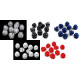 Stopery z dwiema dziurkami 13x15 mm okrągłe - Transparent (10 Sztuki) Stopery z dwiema dziurkami 13x15 mm okrągłe - Transparent (10 Sztuki)