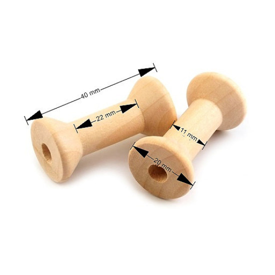 Bobine in legno naturale, dimensioni: 2 x 4 cm - Luce naturale (50 Pezzi) Bobine in legno naturale, dimensioni: 2 x 4 cm - Luce naturale (50 Pezzi)