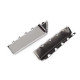 Metal crimp end / end tip for flat cord, width 30 mm - Nickel (10 Pieces) Metal crimp end / end tip for flat cord, width 30 mm - Nickel (10 Pieces)