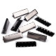 Metal crimp end / end tip for flat cord, width 40 mm - Nickel (10 Pieces) Metal crimp end / end tip for flat cord, width 40 mm - Nickel (10 Pieces)