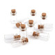 Buteleczka szklana 13x25 mm z korkiem - Transparent (10 Fiolki) Buteleczka szklana 13x25 mm z korkiem - Transparent (10 Fiolki)