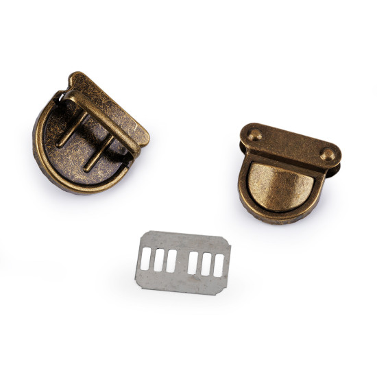 Boucle de fermeture pour sac à main/sac, 30 x 31 mm - Or classique (50 Ensembles) Boucle de fermeture pour sac à main/sac, 30 x 31 mm - Or classique (50 Ensembles)