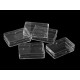 Pojemniki plastikowe 3,8x5,8x1,6 cm - Transparent (60 Sztuki)