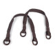 Braided purse / handbag handle with rings length 54 cm - Black (2 Pieces) Braided purse / handbag handle with rings length 54 cm - Black (2 Pieces)