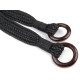 Braided purse / handbag handle with rings length 54 cm - Black (2 Pieces) Braided purse / handbag handle with rings length 54 cm - Black (2 Pieces)